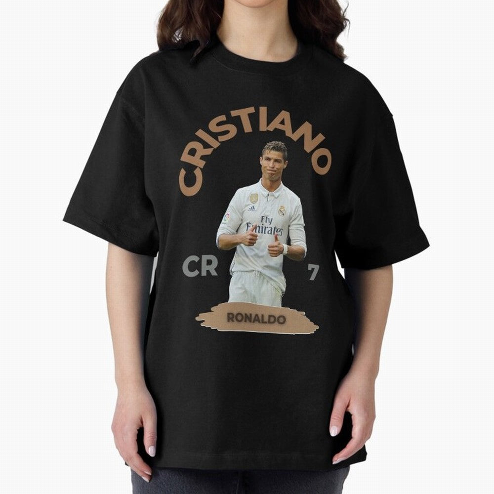 Essential Cristiano Ronaldo Siuuu Oversized T-Shirt Support Iconic Players in Match Day Hype around FIFA World Cup 2026 Group Stage, Cristiano Ronaldo, Spain, Football Passion, Legendary Performances, Festival Vibes and Supporter Community; Made