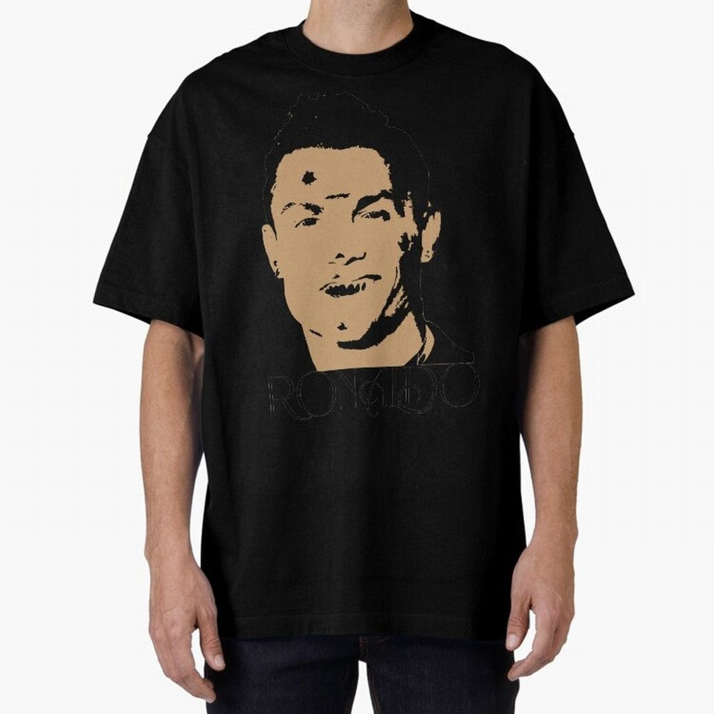 Portugal Football Captain Cristiano Ronaldo Vector Illustration Oversized T-Shirt Show Fan Pride Across FIFA World Cup 2026 USA Canada Mexico Made for CR7, Netherlands Energy, Championship Spirit, Famous Goals, Roaring Crowds and International