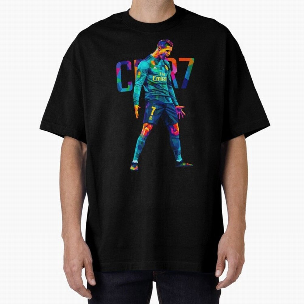 Ronaldo Cr7 Wpap Art Oversized T-Shirt Bring Global Tournament Vibes to Match Day Hype around FIFA World Cup 2026, CR7 and Messi, Germany, Tournament Hype, Historic Matchups, Family Viewing Parties and Global Sports Pride; Perfect for Fans,