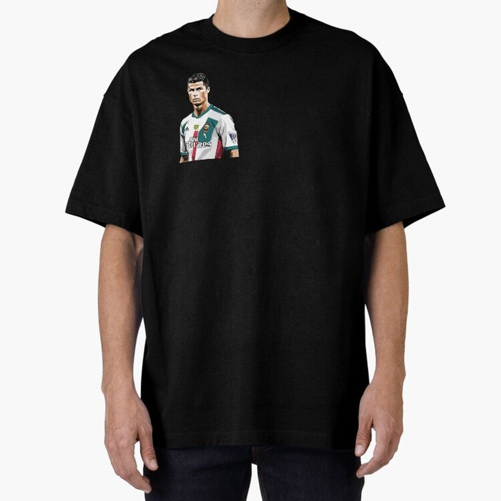 Cristiano Ronaldo Oversized T-Shirt Follow Every Goal of Match Day Hype around FIFA World Cup 2026, CR7, England, France and Netherlands, Retro Football Energy, Iconic Rivalries, Trophy Chase Drama and Stadium Atmosphere; Ideal for Football Dads,