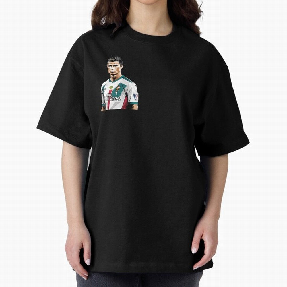 Cristiano Ronaldo Oversized T-Shirt Follow Every Goal of Match Day Hype around FIFA World Cup 2026, CR7, England, France and Netherlands, Retro Football Energy, Iconic Rivalries, Trophy Chase Drama and Stadium Atmosphere; Ideal for Football Dads,