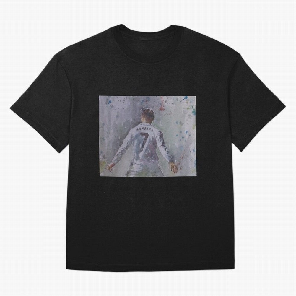 Cristiano Ronaldo - Portrait 2 Oversized T-Shirt Represent Football Lovers during FIFA World Cup 2026 USA Canada Mexico for Fans of CR7 and Argentina, Bringing Goal Celebration Energy, Supporter Heritage, Football Icons and Worldwide Tournament