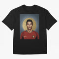 Cristiano Ronaldo CR7 Saint Portugal Football Legend Fan Art Oversized T-Shirt Celebrate Unforgettable Nights in the FIFA World Cup 2026 USA Canada Mexico Journey through Cristiano Ronaldo, Haaland and CR7 Highlights, Argentina, France and Brazil