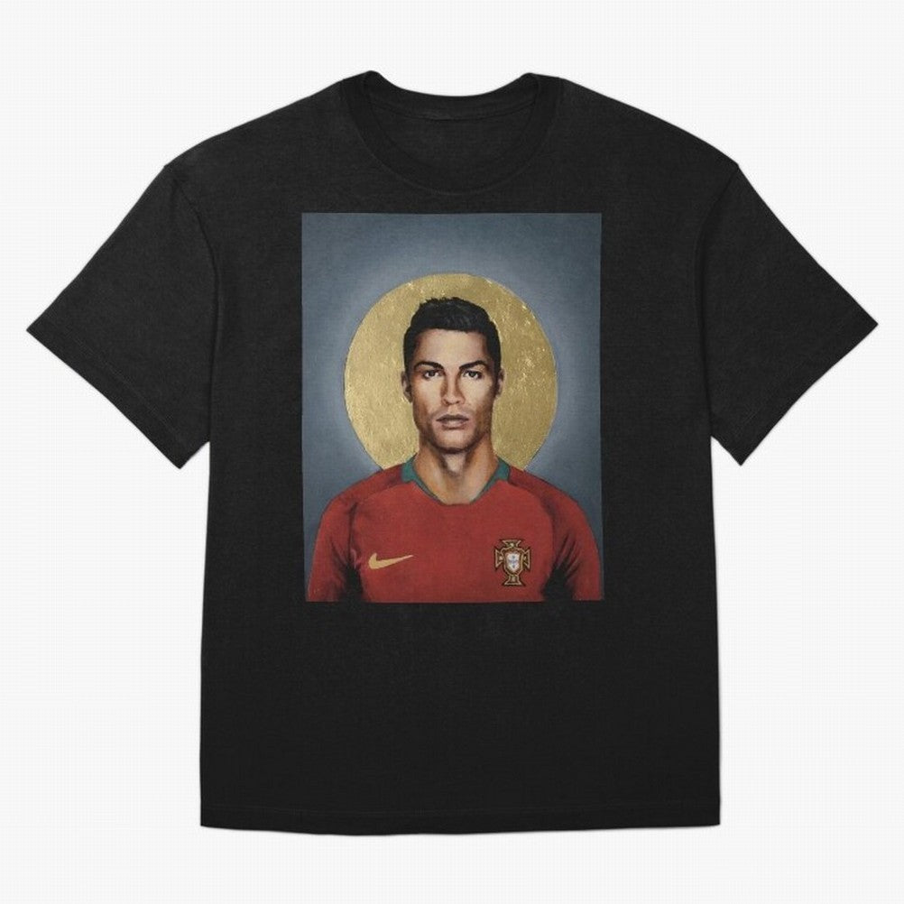 Cristiano Ronaldo CR7 Saint Portugal Football Legend Fan Art Oversized T-Shirt Celebrate Unforgettable Nights in the FIFA World Cup 2026 USA Canada Mexico Journey through Cristiano Ronaldo, Haaland and CR7 Highlights, Argentina, France and Brazil
