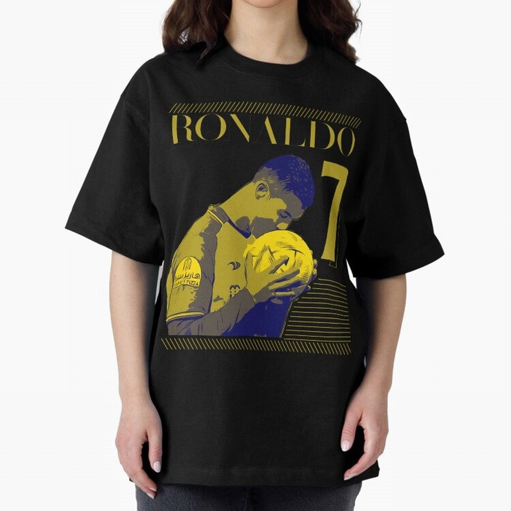 Cristiano Ronaldo Its Yellow Oversized T-Shirt Celebrate the Magic of FIFA World Cup 2026 Group Stage for Fans of Neymar and France and Portugal, Bringing Worldwide Fan Energy, Dramatic Goals, Stadium Lights and Championship Celebrations; Made for