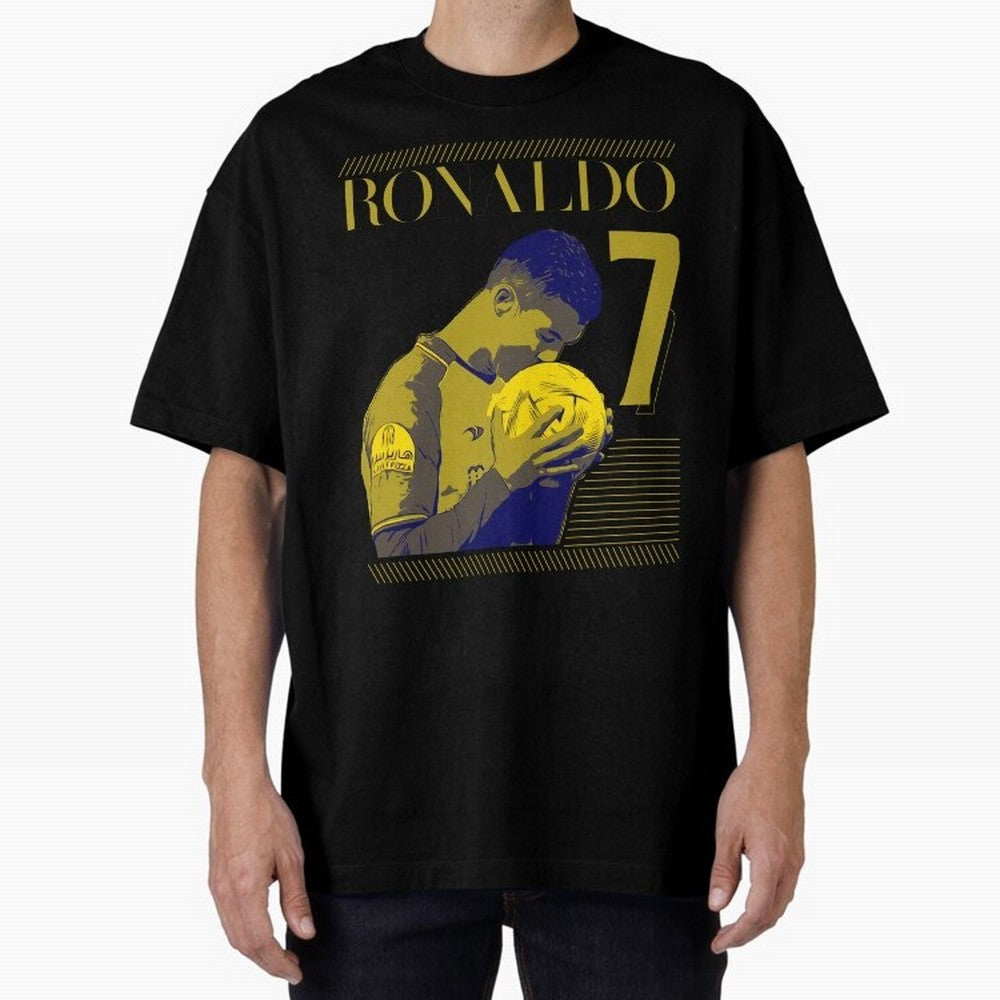 Cristiano Ronaldo Its Yellow Oversized T-Shirt Celebrate the Magic of FIFA World Cup 2026 Group Stage for Fans of Neymar and France and Portugal, Bringing Worldwide Fan Energy, Dramatic Goals, Stadium Lights and Championship Celebrations; Made for