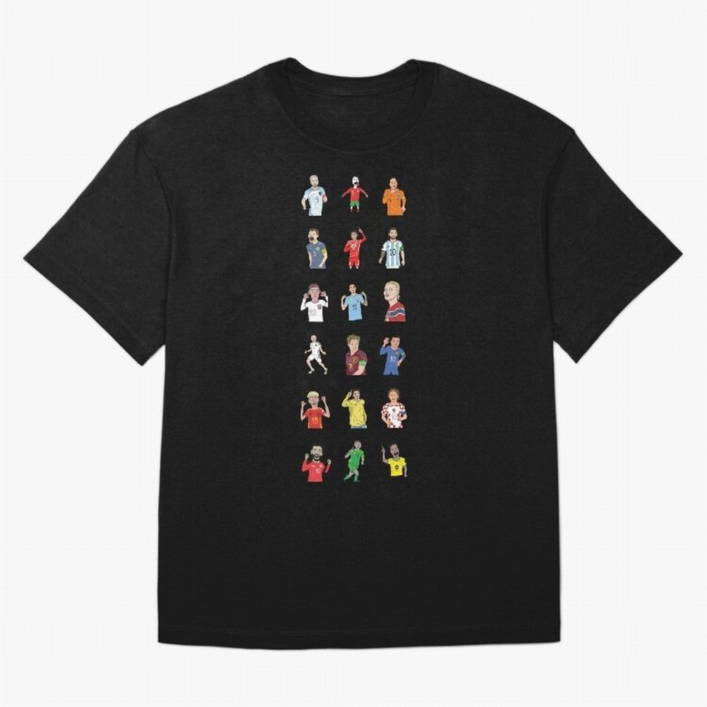 Badly Drawn Footballers Oversized T-Shirt Represent Football Lovers during FIFA World Cup 2026 Built around Messi, Germany Energy, Tournament Hype, Historic Matchups, Family Viewing Parties and Global Sports Pride; Ideal for Football Dads, Football