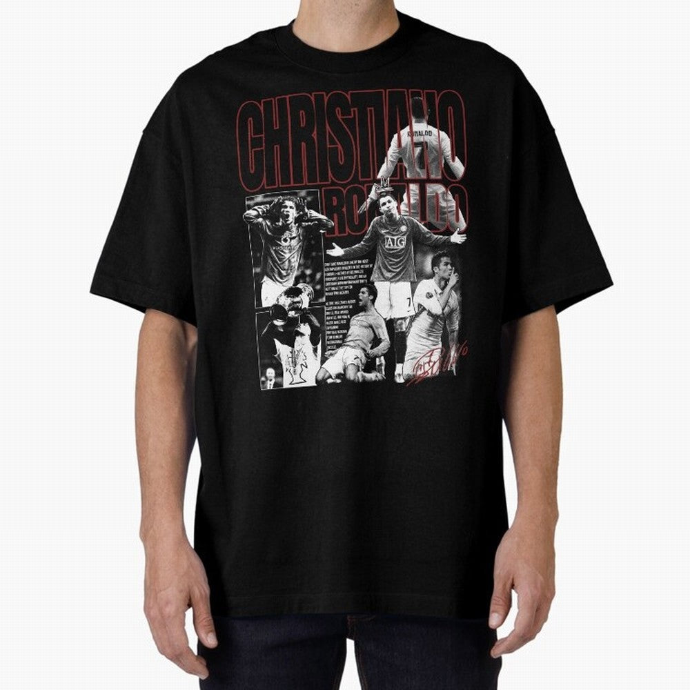Cristiano Ronaldo Vintage Graphic Oversized T-Shirt Bring Match Day Fire to FIFA World Cup 2026 Group Stage Spirit, Built around Spain, Neymar, Match Day Excitement, Supporter Culture, Golden Goals and Global Football Passion; Perfect for People