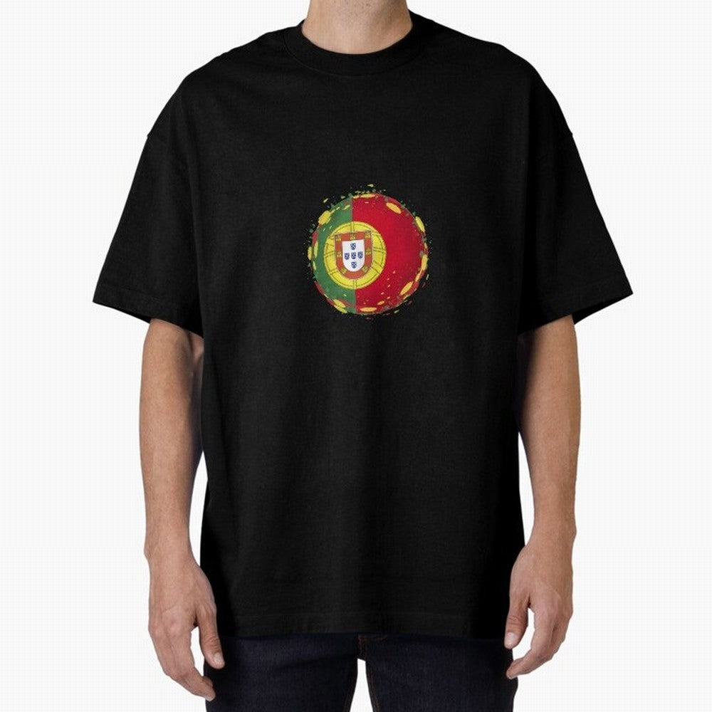 Portugal Oversized T-Shirt Honor the Beautiful Game during Global Football Passion for FIFA World Cup 2026 USA Canada Mexico, Driven by CR7 and Messi, Spain, Soccer Culture, Superstar Moments, National Team Dreams and Competitive Fire; Perfect for