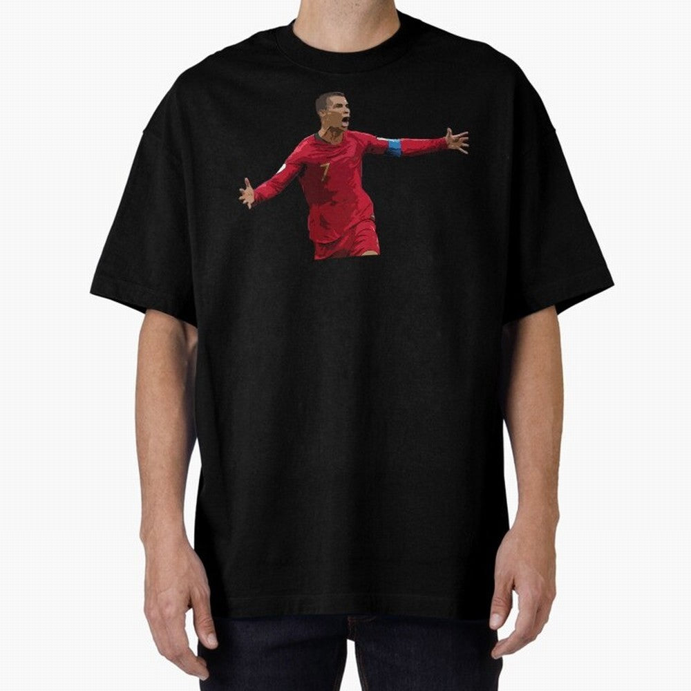Cristiano Ronaldo Oversized T-Shirt Carry the Dream of FIFA World Cup 2026 USA Canada Mexico Spirit, Capturing Germany, Messi and Cristiano Ronaldo, Champion Mindset, Group Stage Buzz, Knockout Tension and Passionate Fan Culture; Created for Match