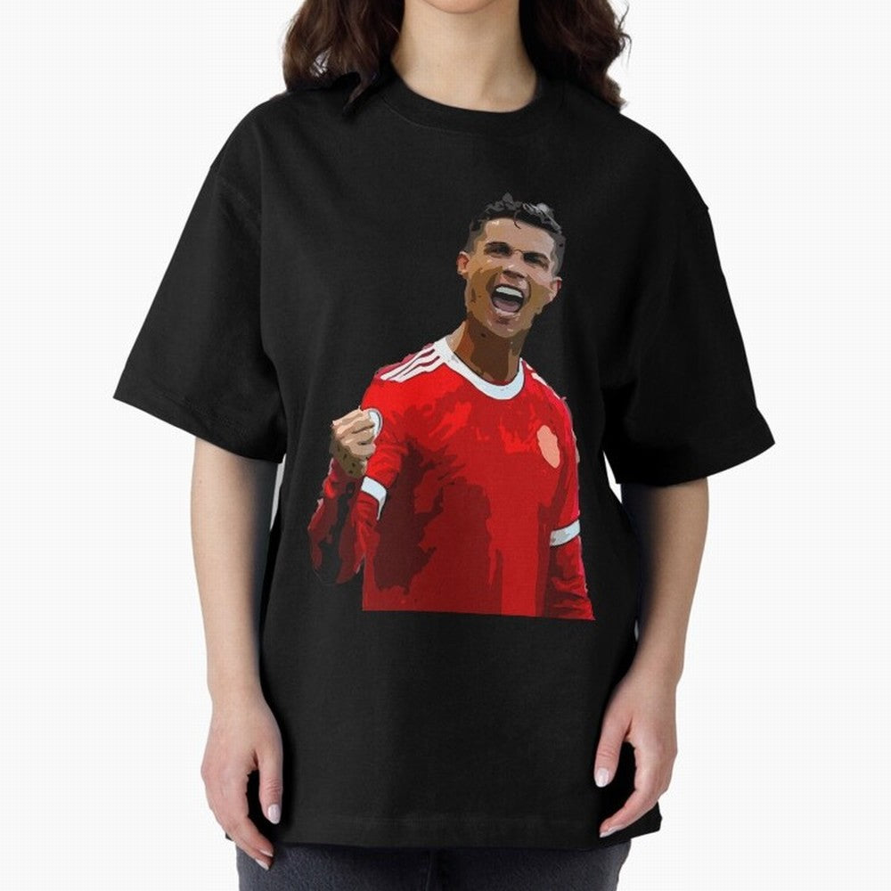 Cristiano Ronaldo Oversized T-Shirt Elevate FIFA World Cup 2026 Group Stage Spirit, Made for England, Mbappe and Neymar, Football Passion, Legendary Performances, Festival Vibes and Supporter Community; Ideal for Passionate Fans Who Love Underdog