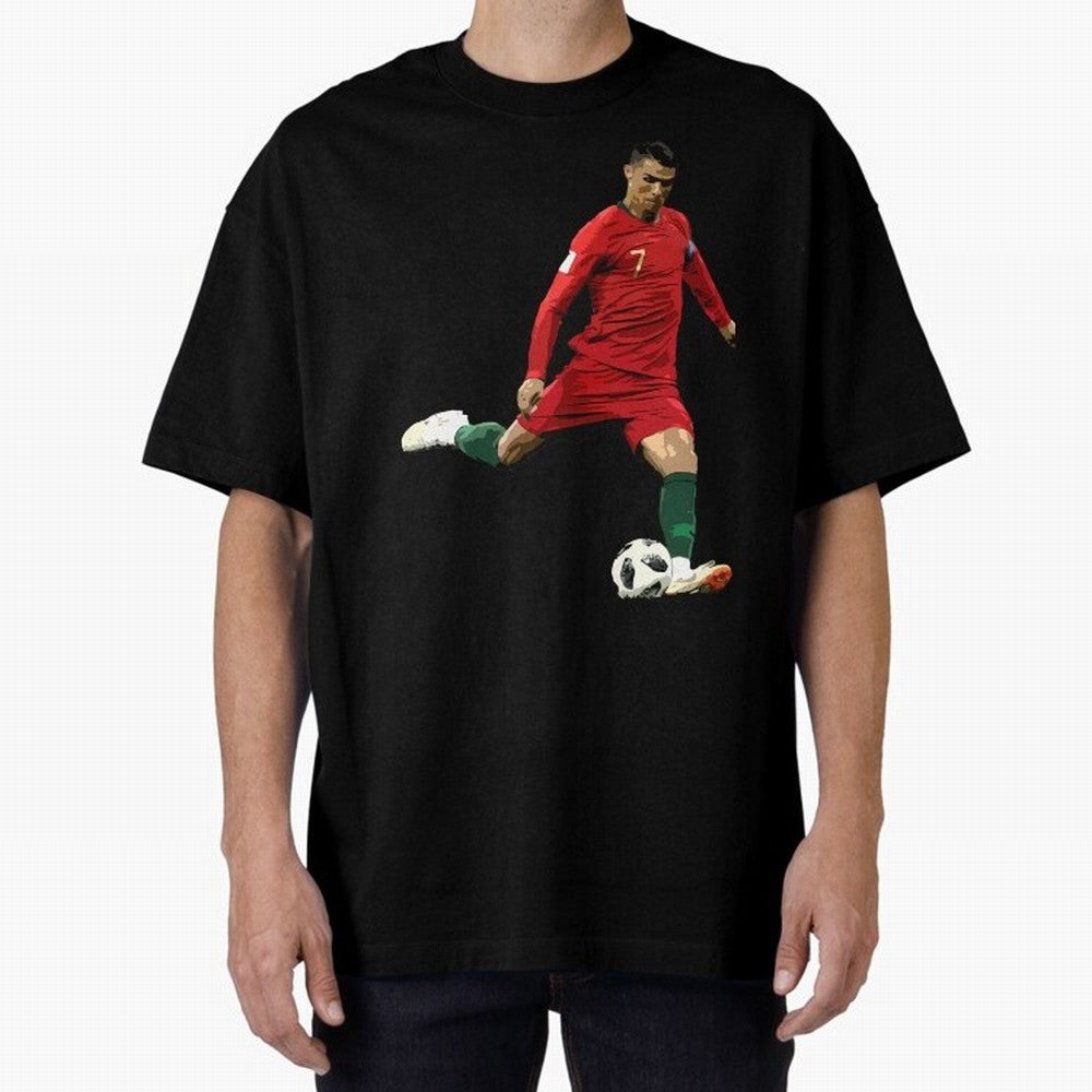 Cristiano Ronaldo Oversized T-Shirt Join FIFA World Cup 2026 USA Canada Mexico Spirit, Built around England, France and Netherlands, CR7, Football Festival Excitement, Trophy Ambitions, Country Rivalries and Star Player Buzz; Perfect for People Who