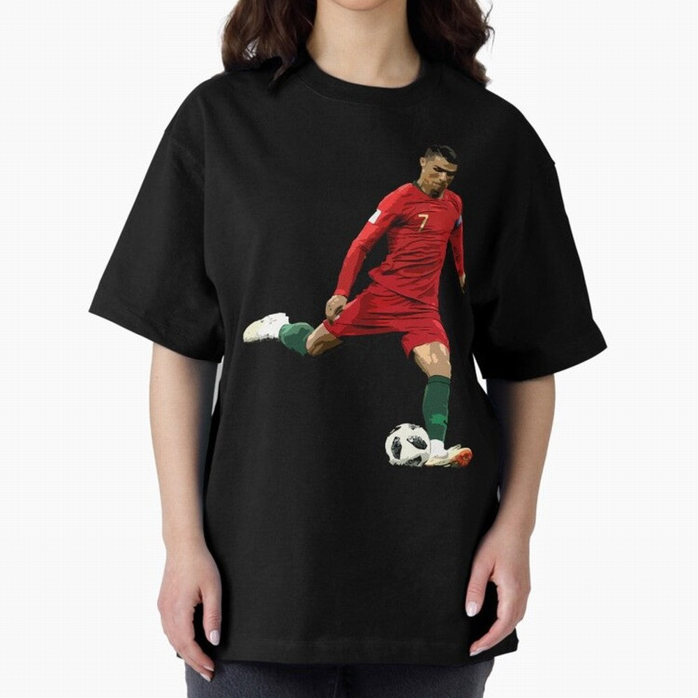 Cristiano Ronaldo Oversized T-Shirt Join FIFA World Cup 2026 USA Canada Mexico Spirit, Built around England, France and Netherlands, CR7, Football Festival Excitement, Trophy Ambitions, Country Rivalries and Star Player Buzz; Perfect for People Who