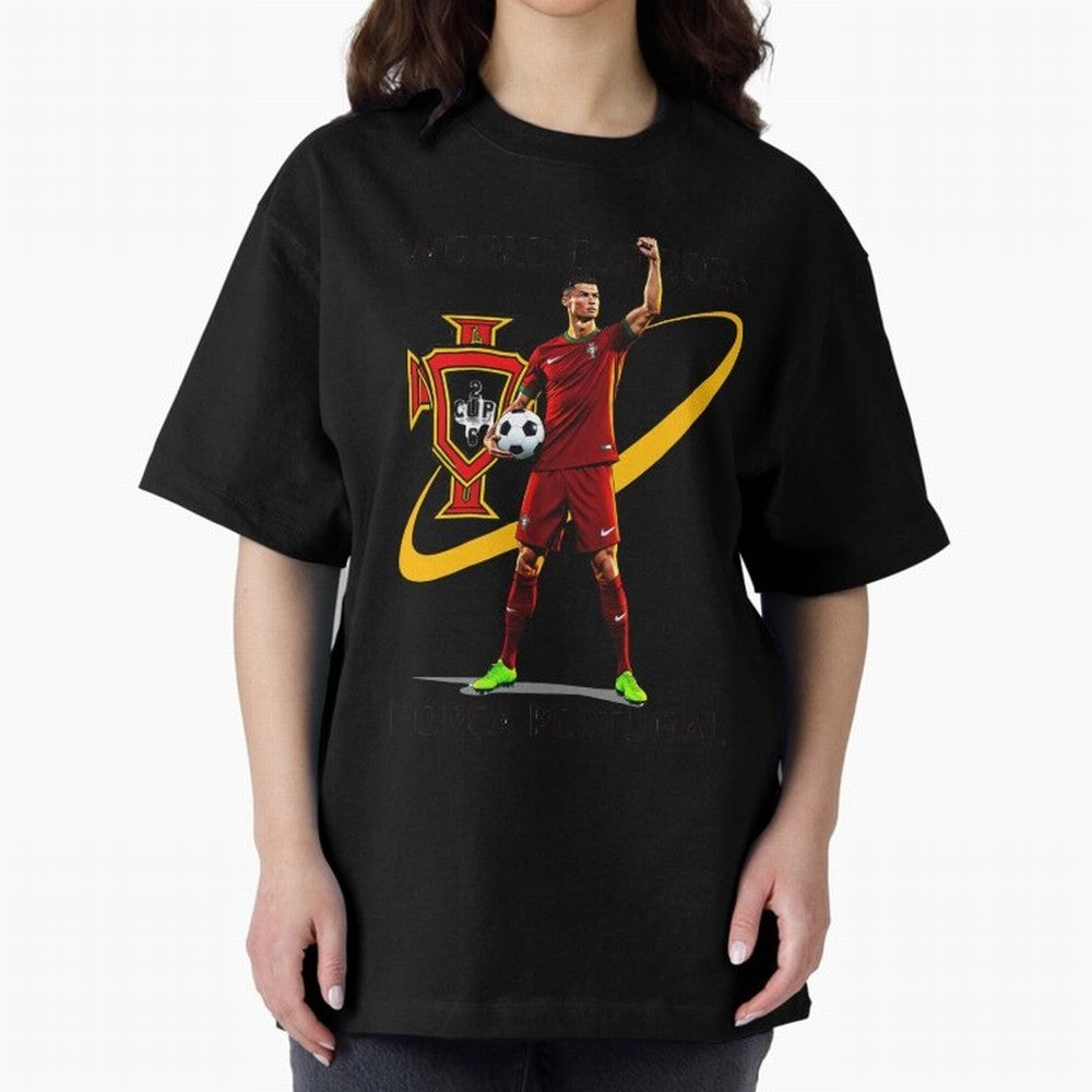 FIFA World Cup 2026 - Portugal Fan Oversized T-Shirt Turn Every Weekend Toward Match Day Hype around FIFA World Cup 2026 Group Stage, Messi, Neymar and Mbappe, Portugal, Spain and Germany, Vintage Soccer Flavor, Modern Football Stars, National
