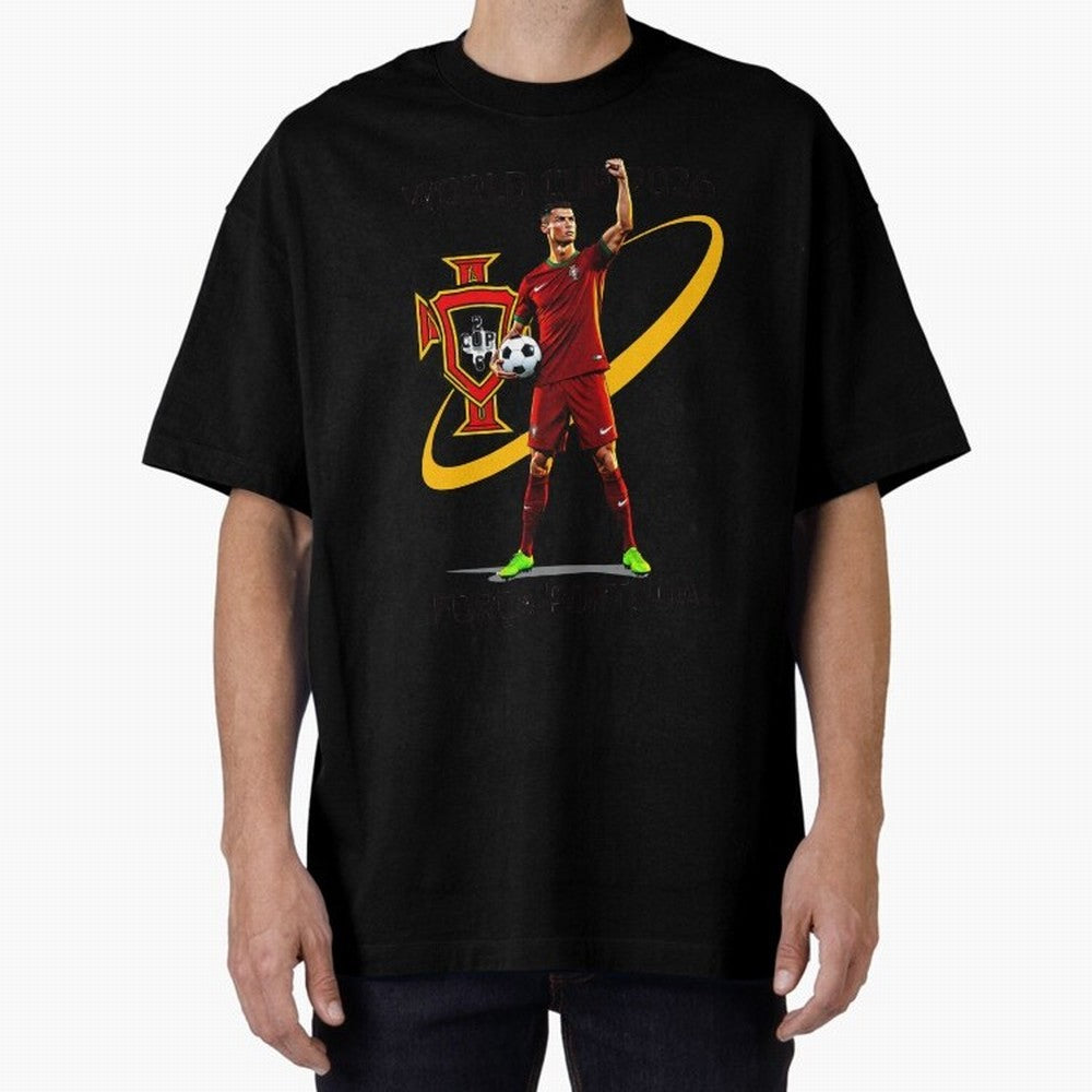 FIFA World Cup 2026 - Portugal Fan Oversized T-Shirt Turn Every Weekend Toward Match Day Hype around FIFA World Cup 2026 Group Stage, Messi, Neymar and Mbappe, Portugal, Spain and Germany, Vintage Soccer Flavor, Modern Football Stars, National