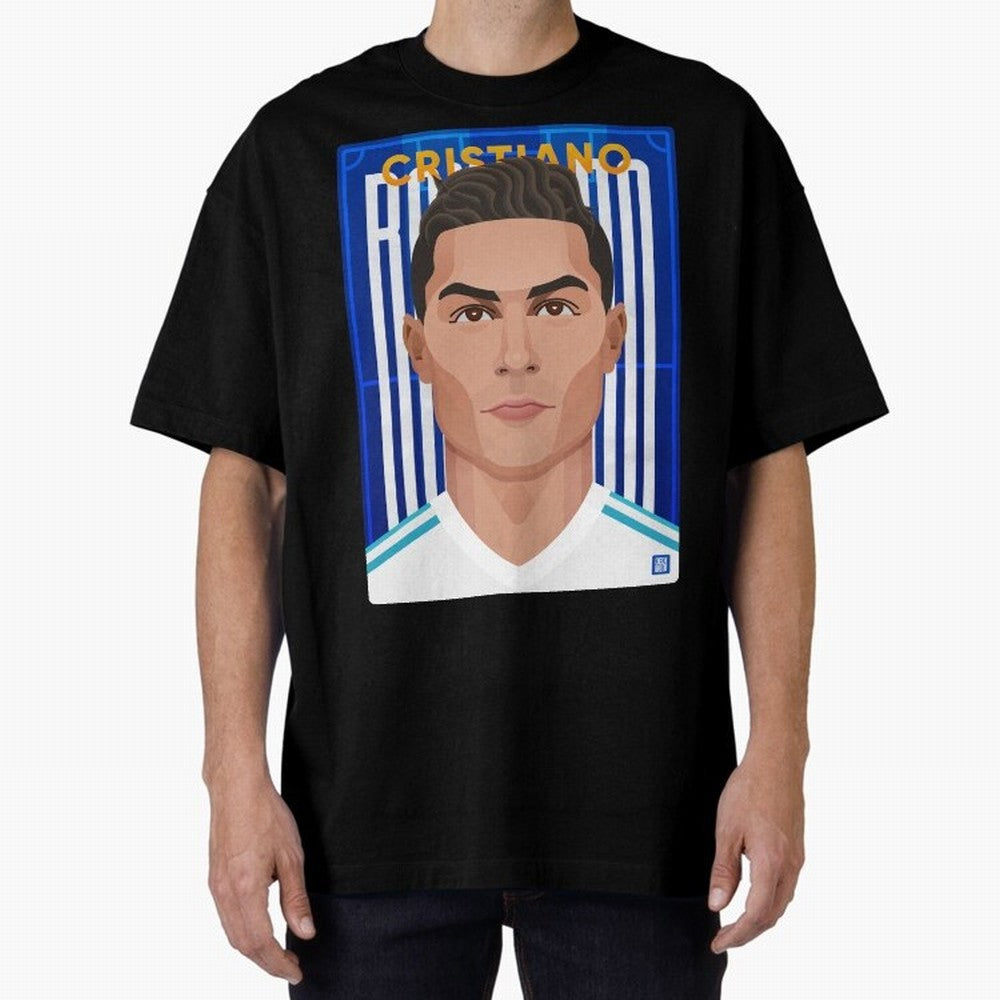 Cristiano Ronaldo (RM) | The Commander Oversized T-Shirt Treasure FIFA World Cup 2026 USA Canada Mexico Spirit, Driven by Portugal, Spain and Germany, Messi and Cristiano Ronaldo, Goal Celebration Energy, Supporter Heritage, Football Icons and