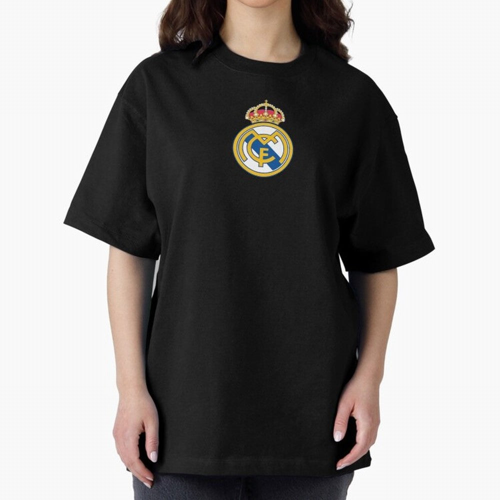 RE-AL-MAD-RID- Logo FC Merchandise Oversized T-Shirt Cheer through Every Moment of Global Football Passion for FIFA World Cup 2026, Celebrating Neymar, Haaland and Cristiano Ronaldo, England and Germany, Global Supporter Spirit, Legendary Goals,