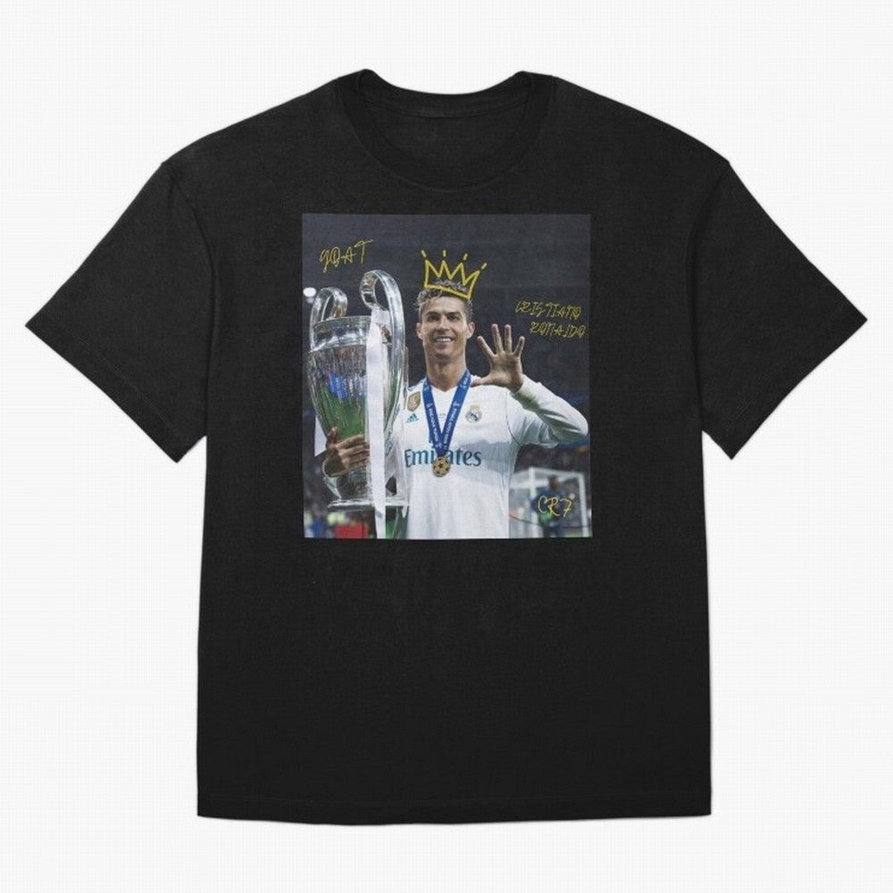 Cristiano Ronaldo- GOAT Oversized T-Shirt Carry the Colors and Pride of FIFA World Cup 2026 Group Stage for Fans of CR7 and Messi and Germany, Bringing Worldwide Fan Energy, Dramatic Goals, Stadium Lights and Championship Celebrations; Perfect for
