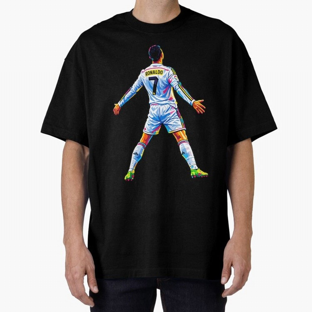 The GOAT Ronaldo Oversized T-Shirt Follow the Final Road of FIFA World Cup 2026 for Fans of Cristiano Ronaldo, Haaland and CR7 and France, Bringing Match Day Excitement, Supporter Culture, Golden Goals and Global Football Passion; Made for