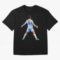 The GOAT Ronaldo Oversized T-Shirt Follow the Final Road of FIFA World Cup 2026 for Fans of Cristiano Ronaldo, Haaland and CR7 and France, Bringing Match Day Excitement, Supporter Culture, Golden Goals and Global Football Passion; Made for