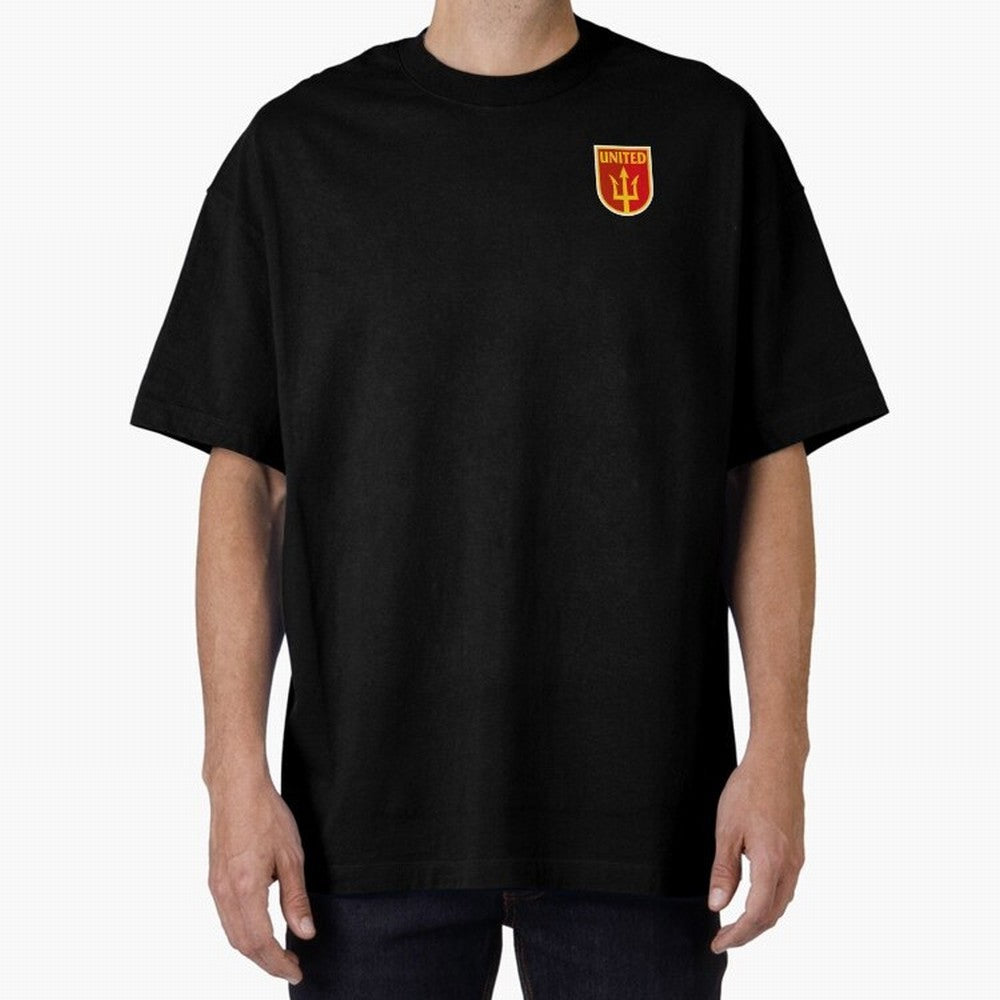 Manchester United Classic Shield Oversized T-Shirt Bring Global Tournament Vibes to FIFA World Cup 2026 Spirit, Centered on Germany, Haaland, Vintage Soccer Flavor, Modern Football Stars, National Flags and Final Night Emotion; Perfect for Fans,