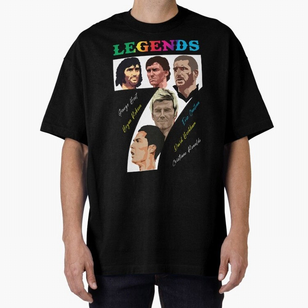 LEGENDS OF FOOTBALL Oversized T-Shirt Show Up for the Glory of the FIFA World Cup 2026 Journey through Messi, CR7 and Mbappe Highlights, Argentina and Brazil Pride, Fan Favorite Moments, National Team Passion, Big Match Drama and Soccer History;