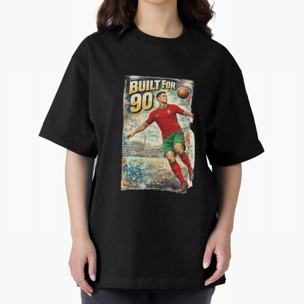Built For 90 ¨C Vintage Football Streetwear Poster Oversized T-Shirt Follow the Final Road of the FIFA World Cup 2026 Group Stage Journey through Mbappe and Neymar Highlights, England Pride, Classic Soccer Heritage, Championship Pressure, Fan