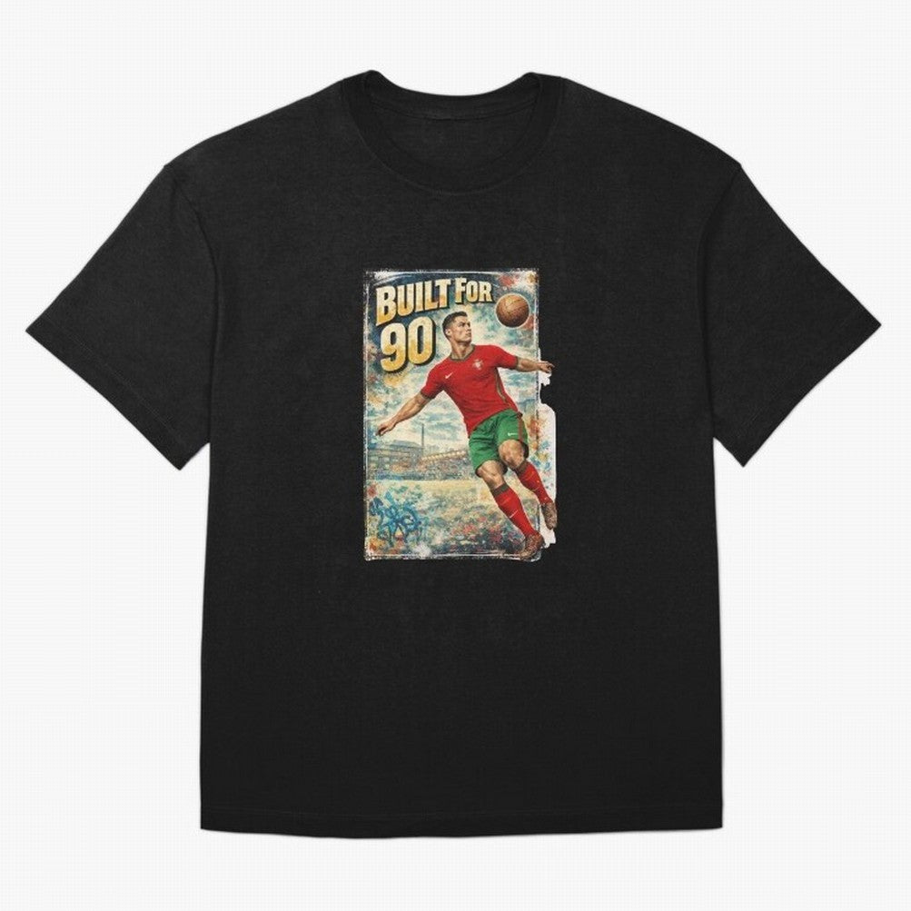 Built For 90 ¨C Vintage Football Streetwear Poster Oversized T-Shirt Follow the Final Road of the FIFA World Cup 2026 Group Stage Journey through Mbappe and Neymar Highlights, England Pride, Classic Soccer Heritage, Championship Pressure, Fan