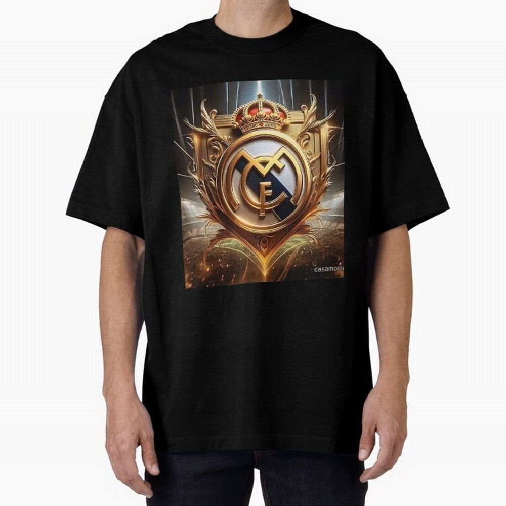 Galaxy of Real Madrid Oversized T-Shirt Represent the FIFA World Cup 2026 Group Stage Journey through Haaland and Mbappe Highlights, Germany Pride, Stadium Memories, Football Loyalty, International Chants and Championship Tradition; Made for