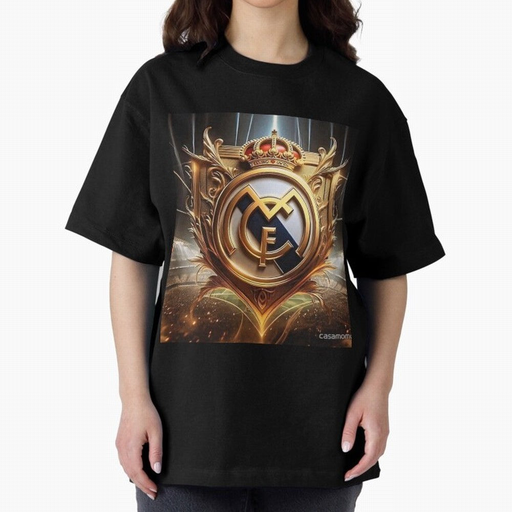 Galaxy of Real Madrid Oversized T-Shirt Represent the FIFA World Cup 2026 Group Stage Journey through Haaland and Mbappe Highlights, Germany Pride, Stadium Memories, Football Loyalty, International Chants and Championship Tradition; Made for