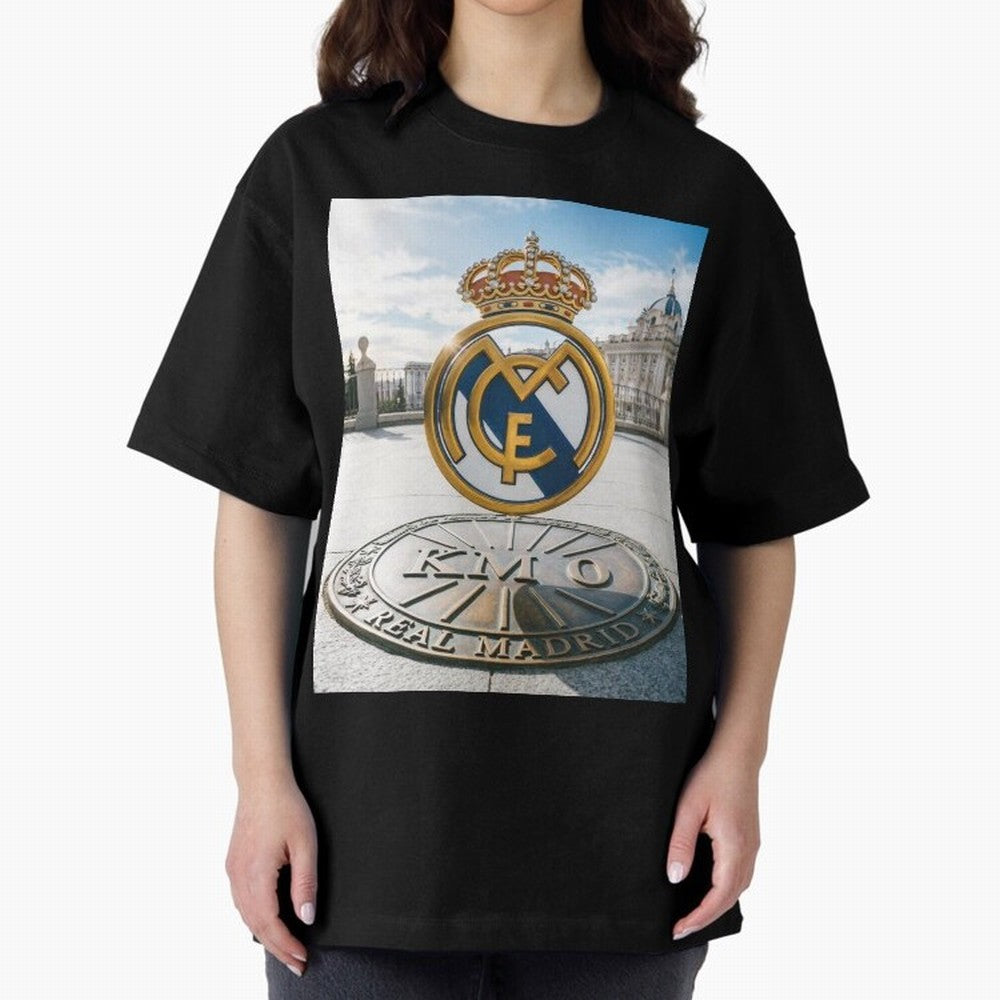 Madrid Futbol km0 Oversized T-Shirt Elevate FIFA World Cup 2026 Group Stage for Fans of Neymar, Haaland and Cristiano Ronaldo and Argentina and Brazil, Bringing Worldwide Fan Energy, Dramatic Goals, Stadium Lights and Championship Celebrations;