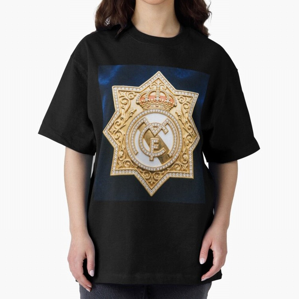 Escudo del Realma Oversized T-Shirt Represent Fans Who Live for Match Day Hype around FIFA World Cup 2026 USA Canada Mexico, Haaland and Mbappe, Brazil, Portugal and Argentina, Global Supporter Spirit, Legendary Goals, National Colors and