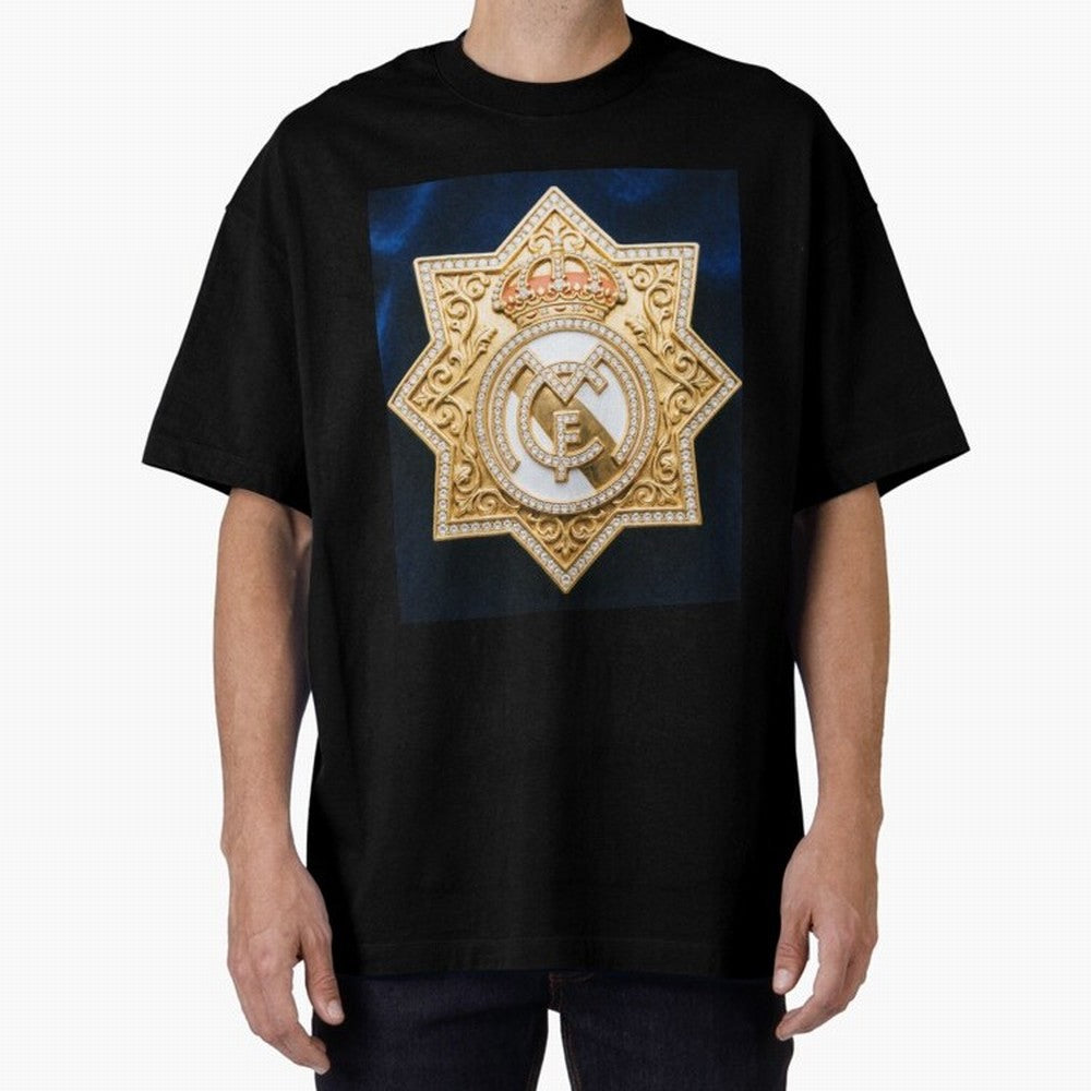 Escudo del Realma Oversized T-Shirt Represent Fans Who Live for Match Day Hype around FIFA World Cup 2026 USA Canada Mexico, Haaland and Mbappe, Brazil, Portugal and Argentina, Global Supporter Spirit, Legendary Goals, National Colors and