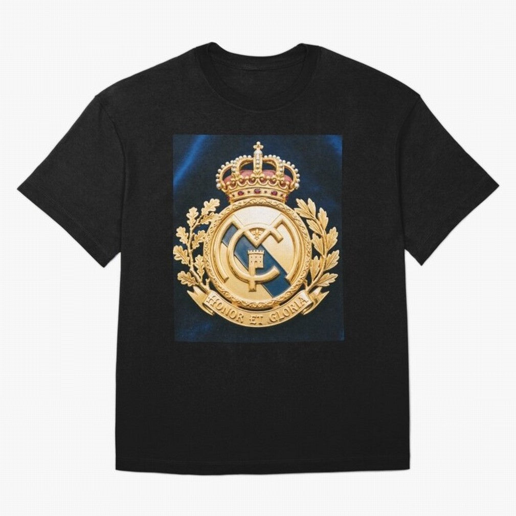 Madrid Honor y Gloria Oversized T-Shirt Follow Global Football Passion for FIFA World Cup 2026 USA Canada Mexico, with Cristiano Ronaldo, Argentina, France and Brazil, Supporter Pride, Iconic Celebrations, Legendary Names and Global Match Day