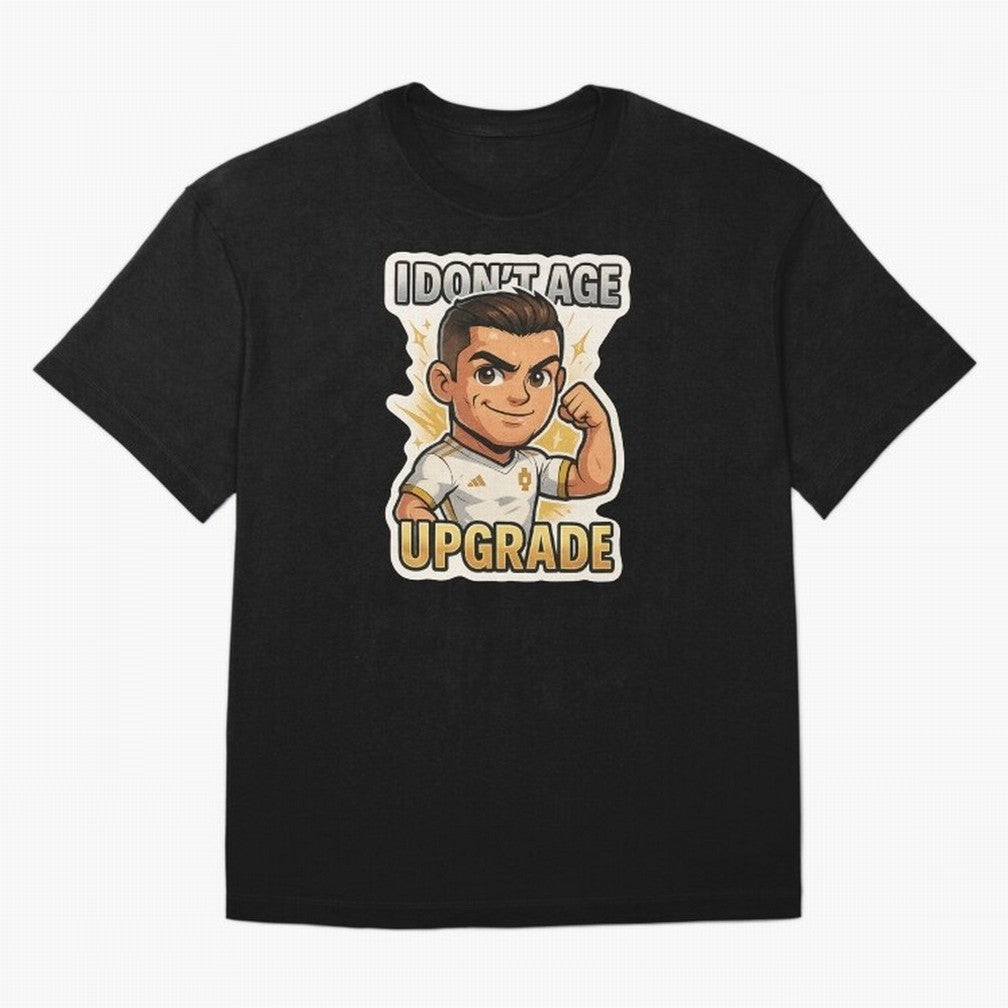 I Dont Age Upgrade Oversized T-Shirt Spotlight FIFA World Cup 2026 Spirit, Filled with Spain and Netherlands, CR7 and Messi, Championship Spirit, Famous Goals, Roaring Crowds and International Football Unity; Great for Supporters Who Love Legendary