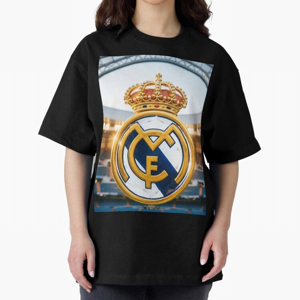 Realeza Madridista Oversized T-Shirt Share Global Football Passion for FIFA World Cup 2026 USA Canada Mexico, Featuring Neymar, Netherlands, Football History, Final Match Energy, Crowd Noise and Once in a Lifetime Moments; Perfect for People Who