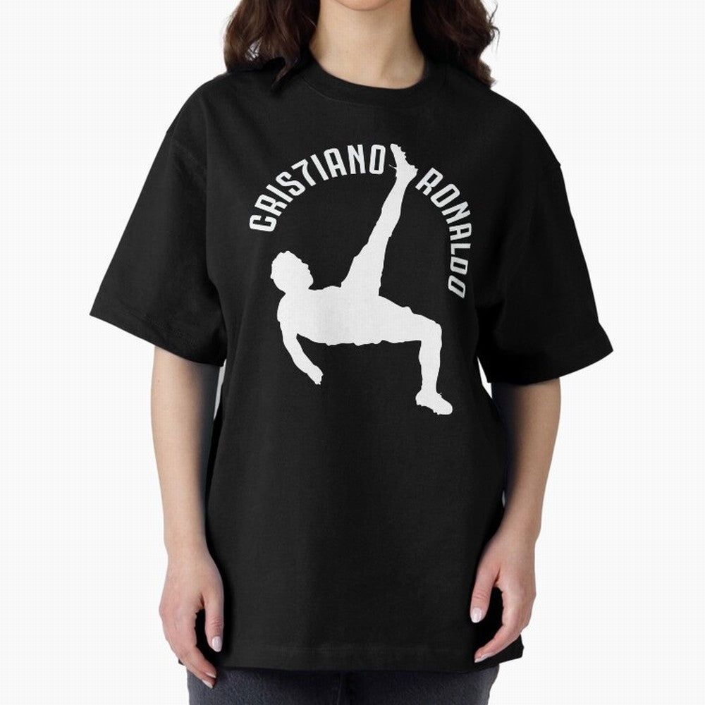 Cristiano Ronaldo - Bicycle Oversized T-Shirt Celebrate Fan Culture around FIFA World Cup 2026 Spirit, Centered on Argentina, Messi, Football Festival Excitement, Trophy Ambitions, Country Rivalries and Star Player Buzz; Ideal for Football Dads,