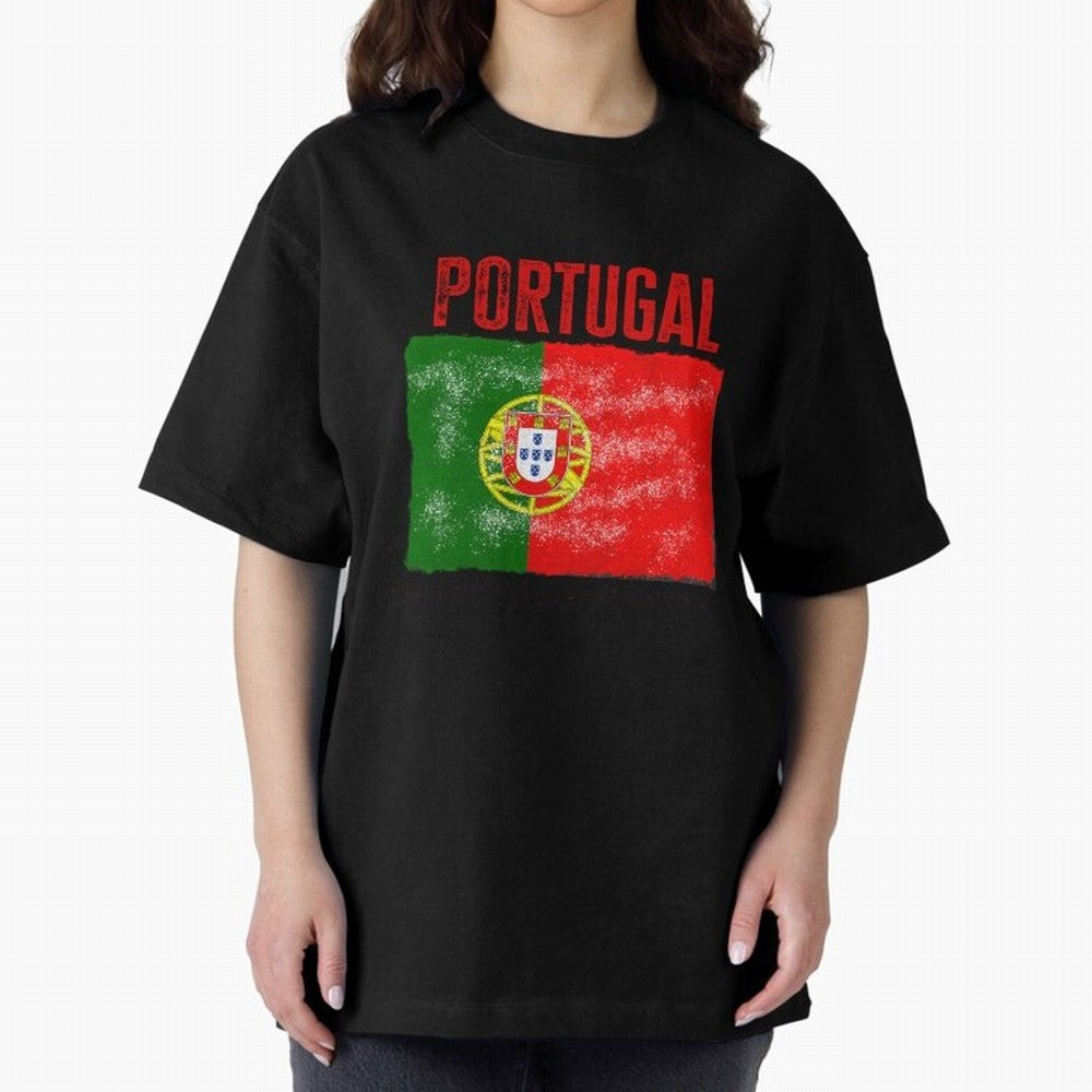 Portugal Oversized T-Shirt Show Love for Legendary Goals in FIFA World Cup 2026 Spirit, Filled with Germany, Neymar, Haaland and Cristiano Ronaldo, Goal Celebration Energy, Supporter Heritage, Football Icons and Worldwide Tournament Joy; Made for