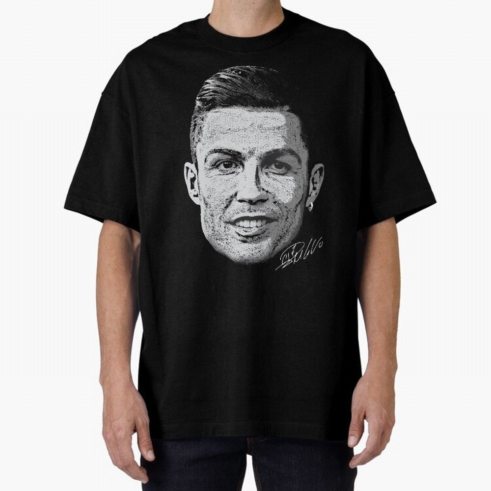 Cristiano Ronaldo Signed Oversized T-Shirt Keep the Match Day Mood of FIFA World Cup 2026 USA Canada Mexico Spirit, Made for France, Mbappe and Neymar, Football Passion, Legendary Performances, Festival Vibes and Supporter Community; Perfect for