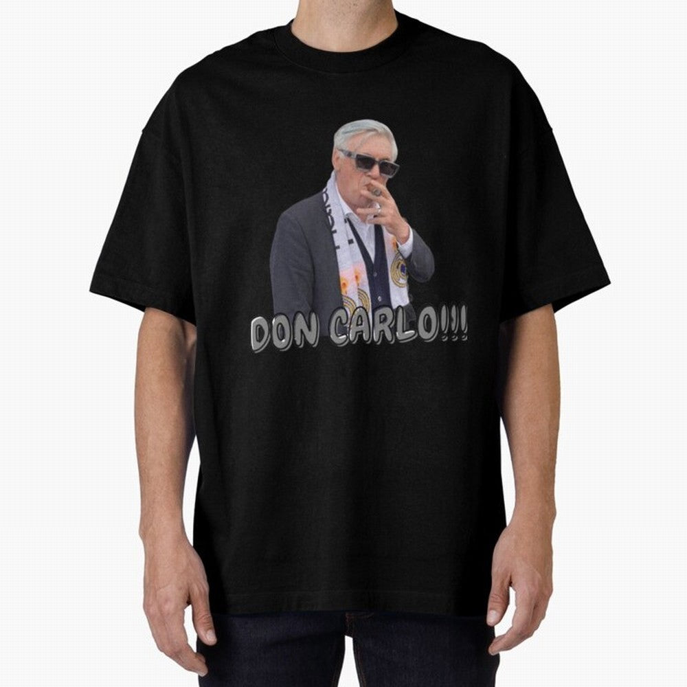 Don Carlo Ancelotti Oversized T-Shirt Honor the Football Icons of Global Football Passion for FIFA World Cup 2026 USA Canada Mexico, Connected to Cristiano Ronaldo, Netherlands, Supporter Pride, Iconic Celebrations, Legendary Names and Global Match