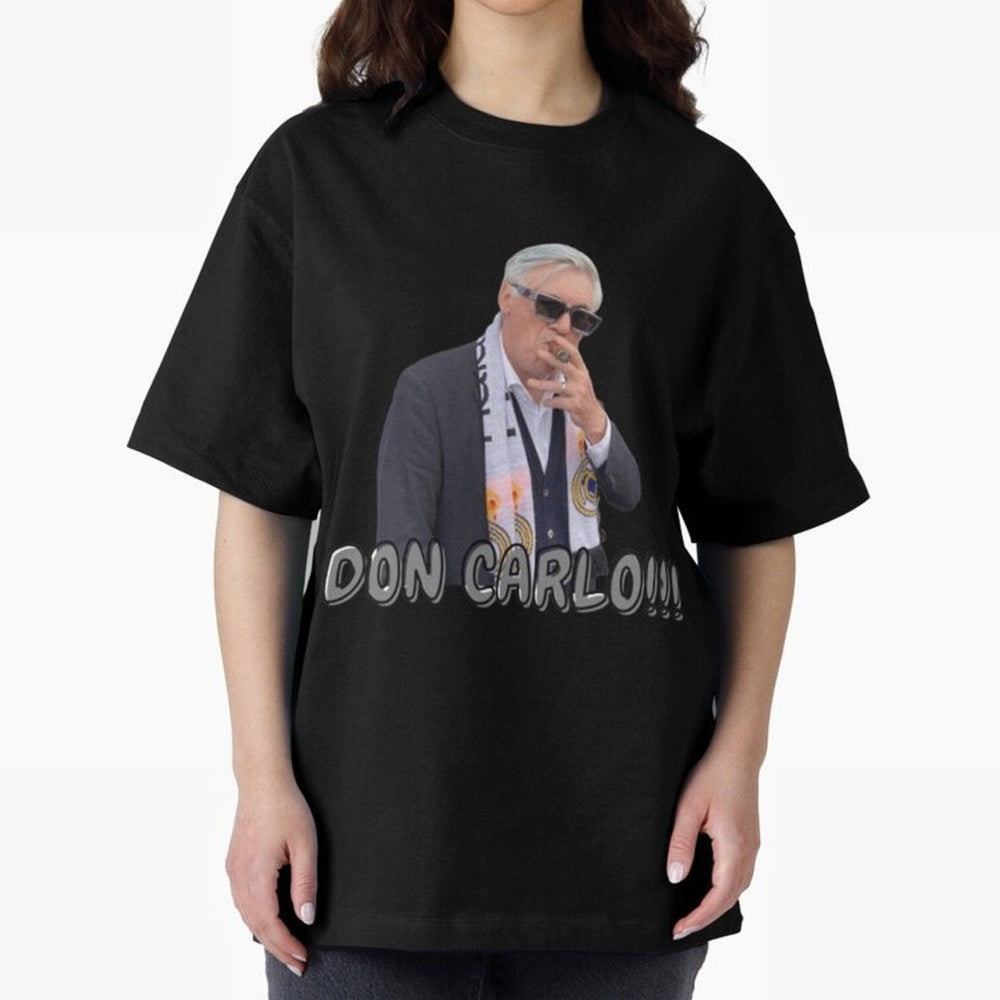 Don Carlo Ancelotti Oversized T-Shirt Honor the Football Icons of Global Football Passion for FIFA World Cup 2026 USA Canada Mexico, Connected to Cristiano Ronaldo, Netherlands, Supporter Pride, Iconic Celebrations, Legendary Names and Global Match