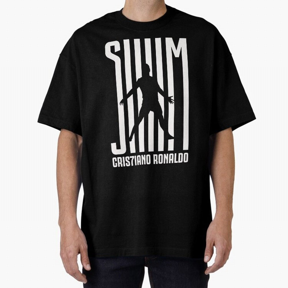 Cristiano Ronaldo - SIM Oversized T-Shirt Celebrate National Team Dreams in FIFA World Cup 2026 Group Stage with Messi, France Energy, Stadium Chants, National Pride, Trophy Dreams and Unforgettable Football Memories; Created for Match Day Parties,