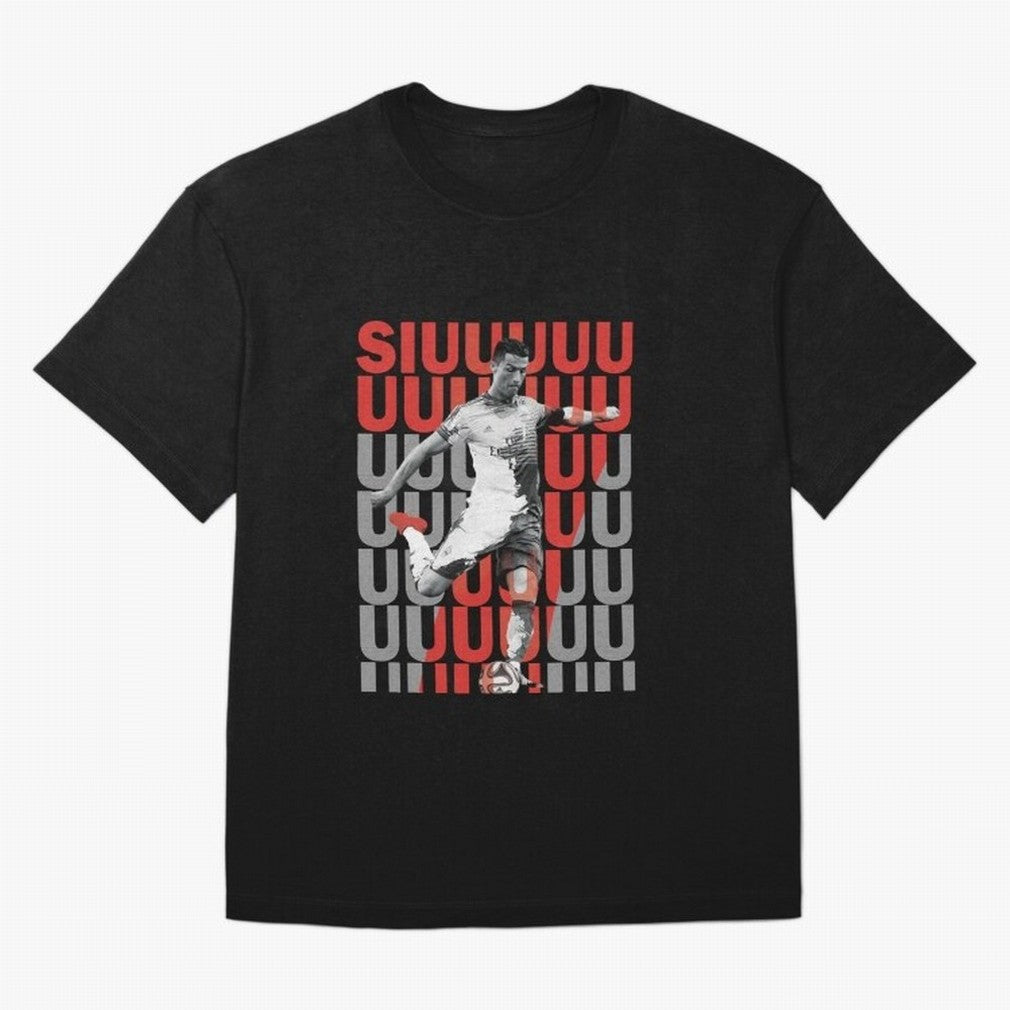 Siuuuuuu Cristiano Ronaldo Oversized T-Shirt Carry Match Day Hype around FIFA World Cup 2026, CR7 and Messi, Germany, Classic Soccer Heritage, Championship Pressure, Fan Loyalty and International Pride; Great for Watch Parties, Sports Bars, Family