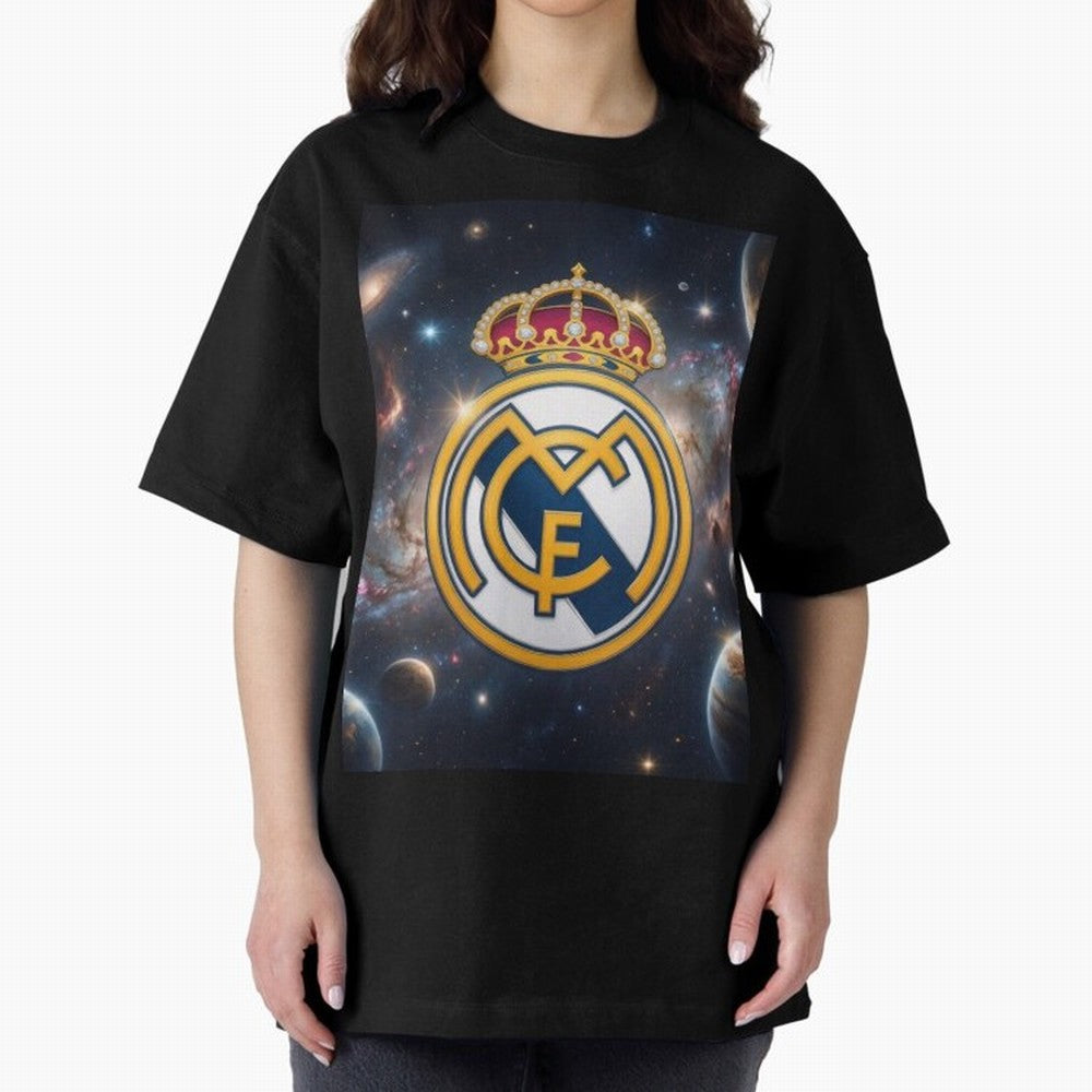 La Galaxia del Real Madrid Oversized T-Shirt Upgrade FIFA World Cup 2026 USA Canada Mexico for Fans of Messi, Neymar and Mbappe and Argentina, Bringing Championship Spirit, Famous Goals, Roaring Crowds and International Football Unity; Perfect for