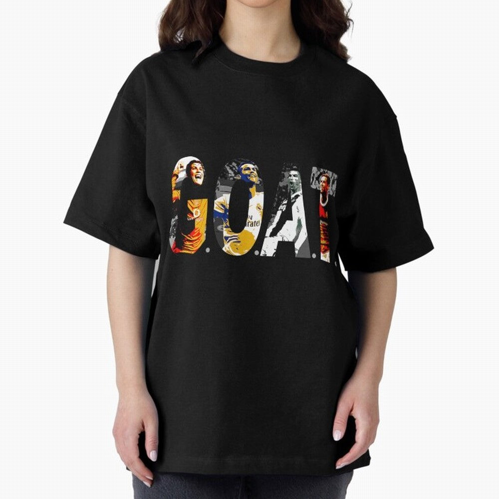 Cristiano Ronaldo Greatest Football Player Of All Time Oversized T-Shirt Celebrate Rivalries and Pride in Global Football Passion for FIFA World Cup 2026 Group Stage, Connected to Cristiano Ronaldo, Portugal, Retro Football Energy, Iconic