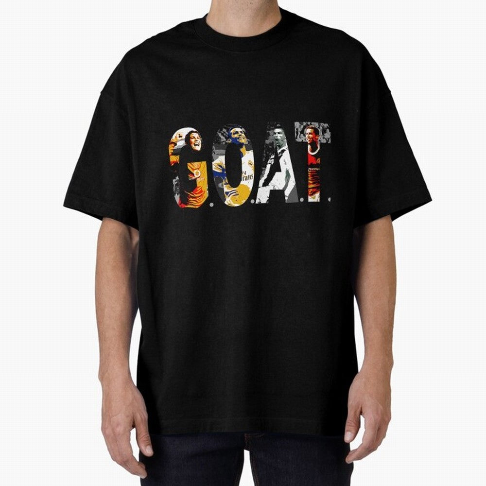 Cristiano Ronaldo Greatest Football Player Of All Time Oversized T-Shirt Celebrate Rivalries and Pride in Global Football Passion for FIFA World Cup 2026 Group Stage, Connected to Cristiano Ronaldo, Portugal, Retro Football Energy, Iconic