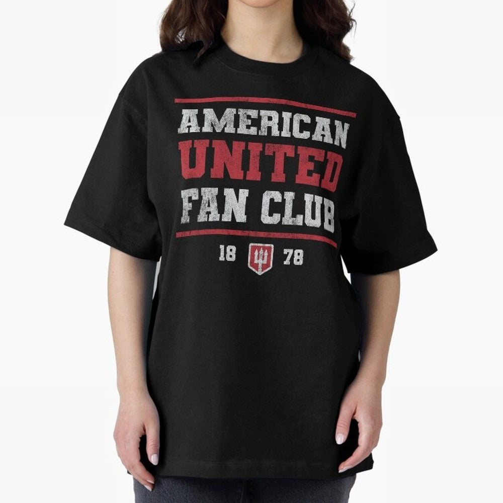 American United Fan Club Oversized T-Shirt Capture Global Football Passion for FIFA World Cup 2026 USA Canada Mexico, Capturing Messi, CR7 and Mbappe, England, France and Netherlands, Global Supporter Spirit, Legendary Goals, National Colors and