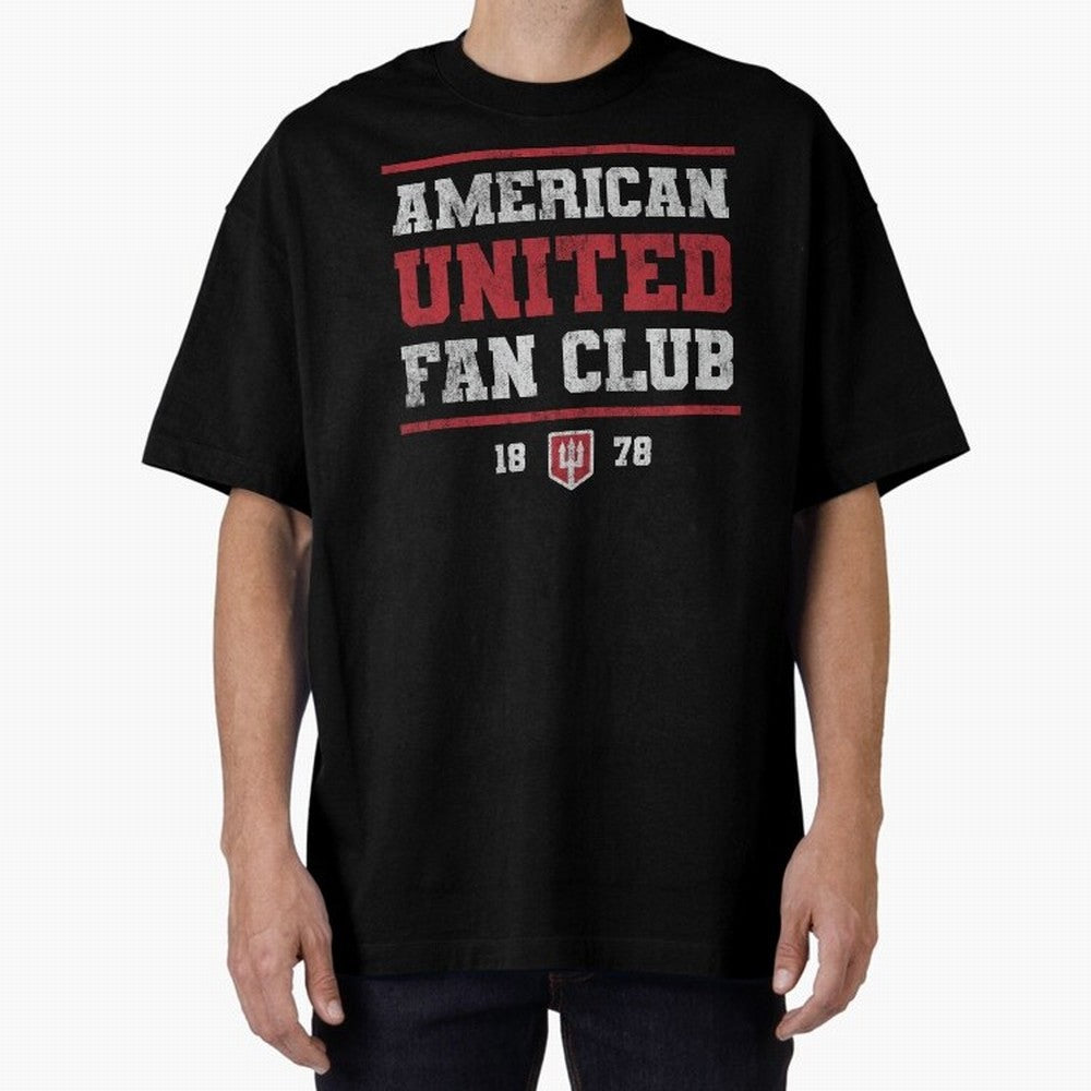 American United Fan Club Oversized T-Shirt Capture Global Football Passion for FIFA World Cup 2026 USA Canada Mexico, Capturing Messi, CR7 and Mbappe, England, France and Netherlands, Global Supporter Spirit, Legendary Goals, National Colors and