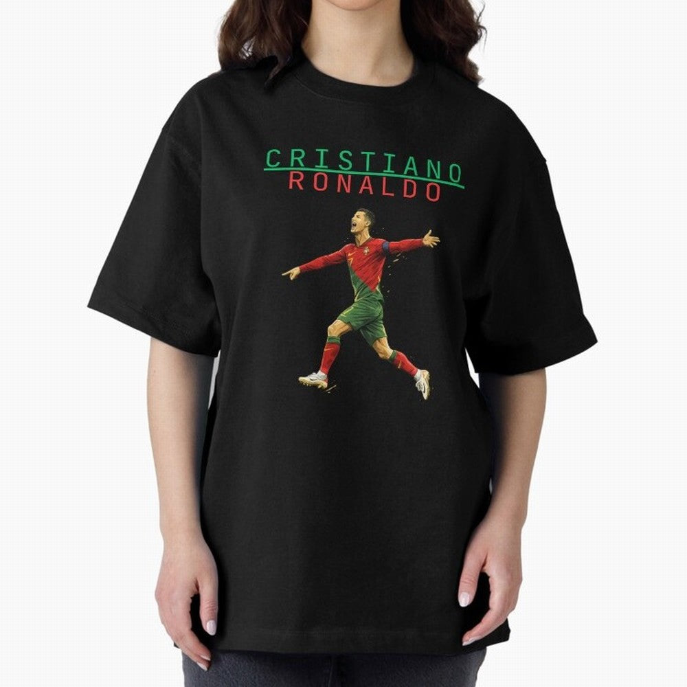 Ronaldo Oversized T-Shirt Celebrate the Biggest Stage of the FIFA World Cup 2026 Journey through Mbappe Highlights, Brazil, Portugal and Argentina Pride, Stadium Chants, National Pride, Trophy Dreams and Unforgettable Football Memories; Created for
