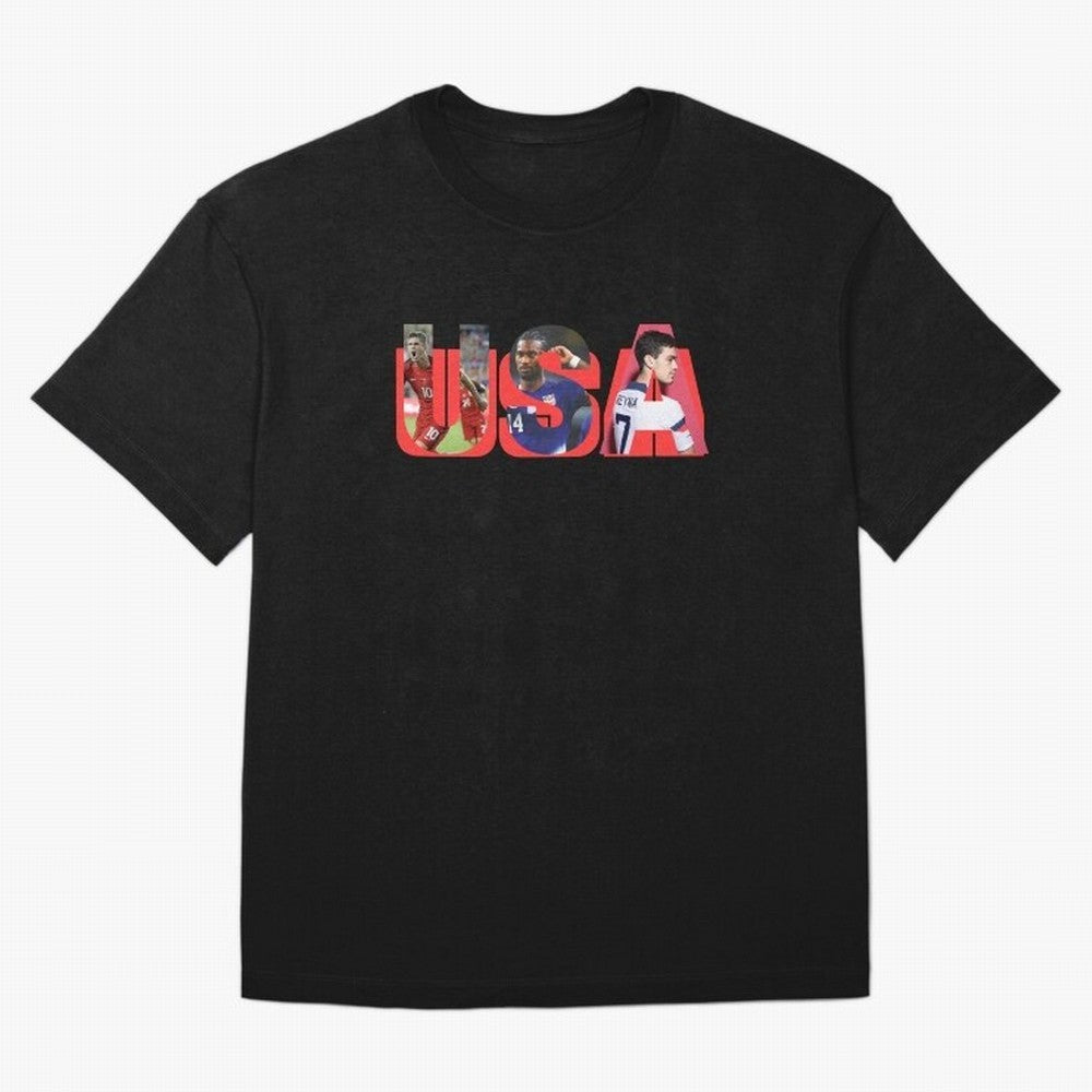 USA Soccer Cristian Pulisic, Haji Wright, Gio Reyna Oversized T-Shirt Stand Proud for Match Day Hype around FIFA World Cup 2026 Group Stage, Haaland and Mbappe, France, Stadium Memories, Football Loyalty, International Chants and Championship